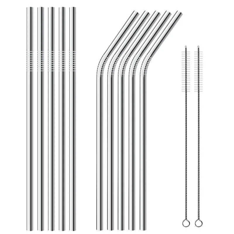 Stainless Steel Drinking Straws (Pack of 8 Straws)