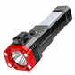 Rechargeable Torch Flashlight Long Distance Beam Range/Car Rescue Torch with Hammer/Window Glass and Seat Belt Cutter/Built in Mobile USB Fast Charger Power Bank