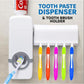 Auto Toothpaste Dispenser with 5 Toothbrush Holder Stand
