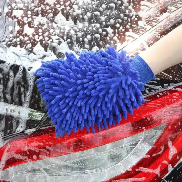 Car Care Microfiber Car Wash Gloves - Pack of 3