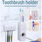 Auto Toothpaste Dispenser with 5 Toothbrush Holder Stand