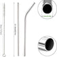 Stainless Steel Drinking Straws (Pack of 8 Straws)